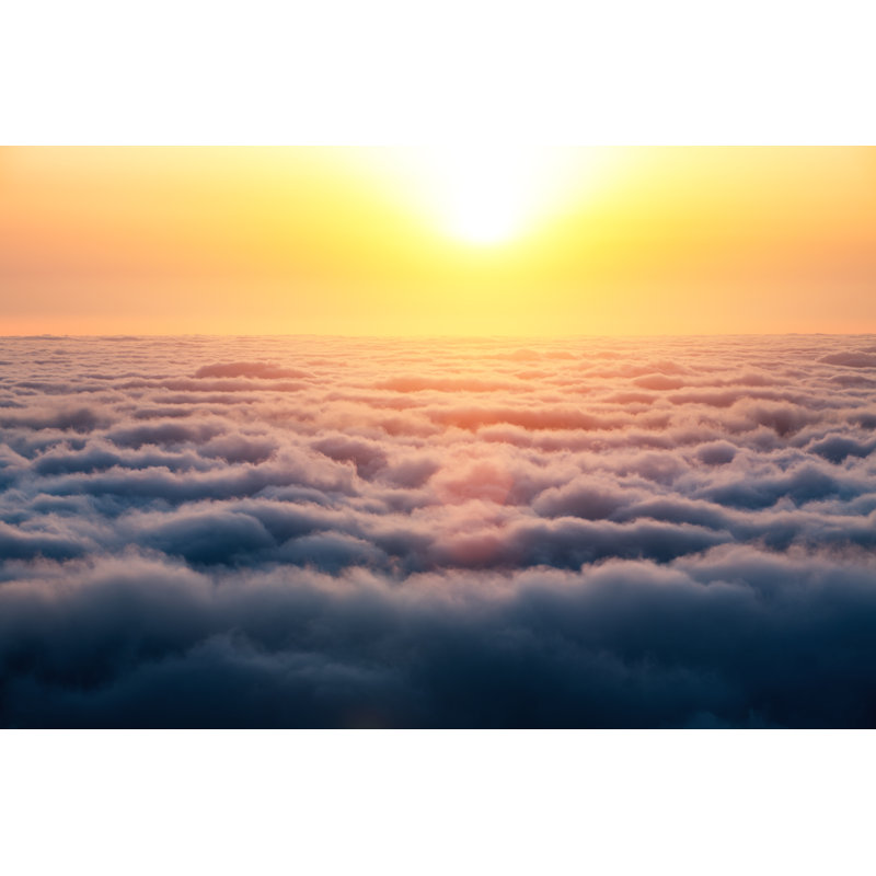 Lever de soleil au-dessus des nuages par Borchee, H 12 po x l 18 po