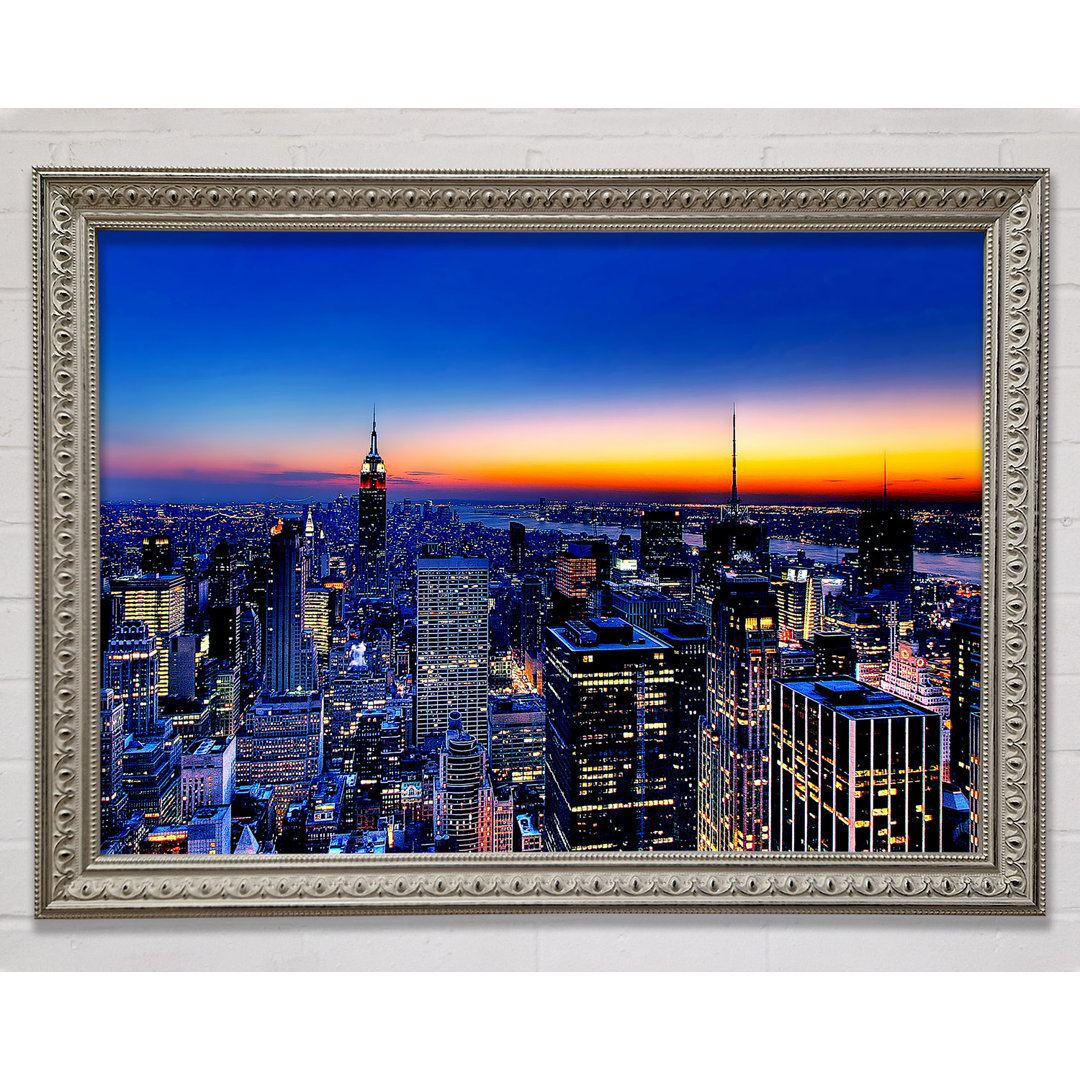 Gerahmtes Wandbild New York City Silveren Horizon