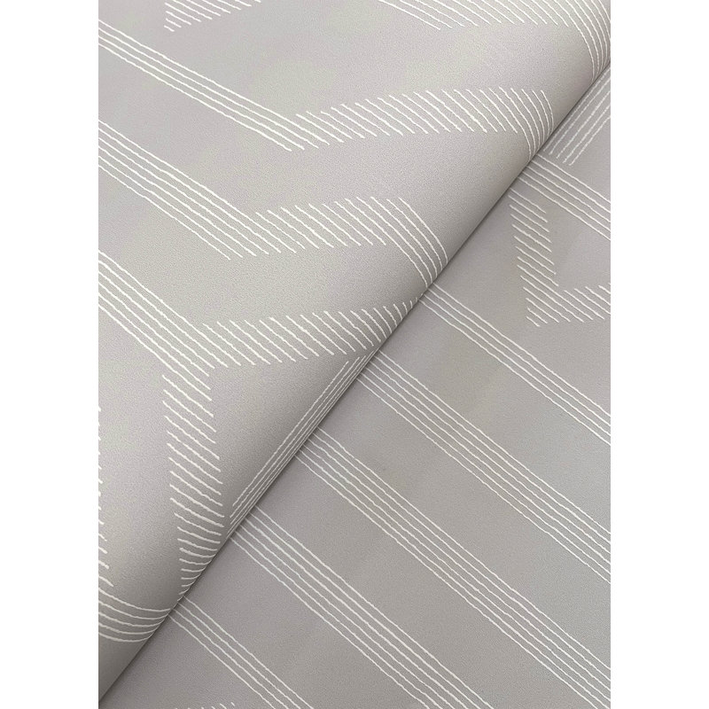 Essex Dark Blue Geometric Wallpaper, Gray