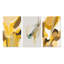 «Mustard Yellow Retro», 3 pièces sur toile-2140962402-2140962415