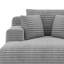 Méridienne surdimensionnée en mousse 48,8 po, canapé-lit rembourré en velours côtelé moelleux avec 3 coussins décoratifs et accoudoirs larges-1240891301