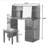 Elegant Makeup Vanity Desk With 3 Modes Adjustable Lighted Mirror,Modern Dressing Table Set With Large Shelves, Drawer And Canbinet,Walnut