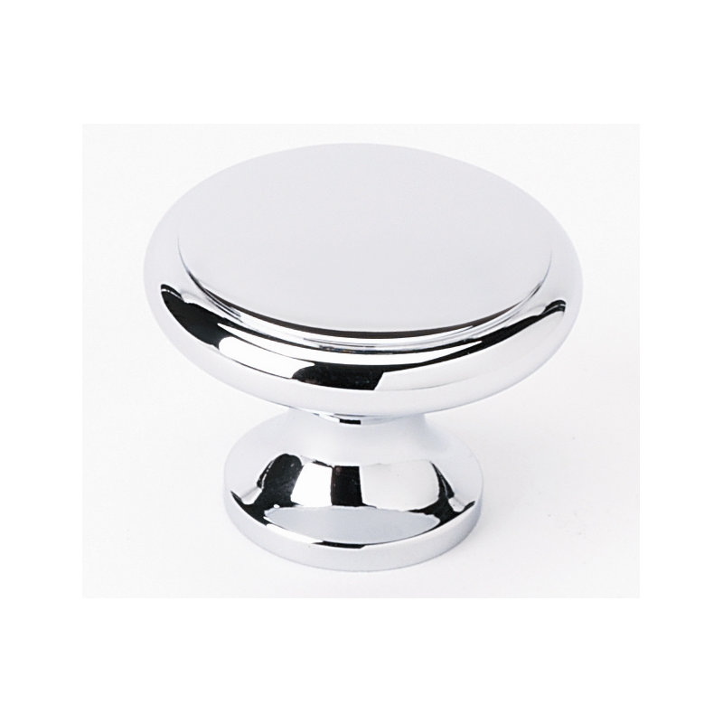 Mushroom Knob, Polished Chrome
