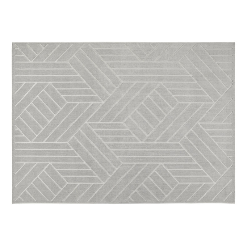 Melindasue Solid Colour Grey Area Rug, Rectangle 80 x 150cm