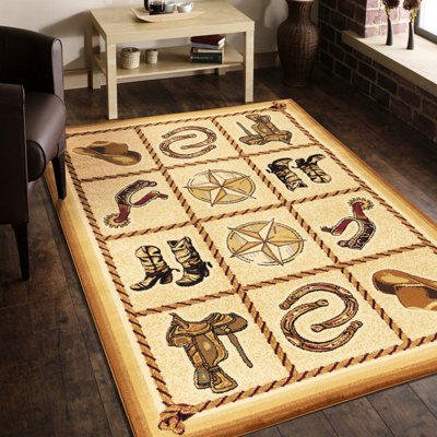 Tapis beige X 3 pi, fabrication en polypropylène, teinture, solide pour les maisons achalandées et la circulation quotidienne des animaux de compagnie,