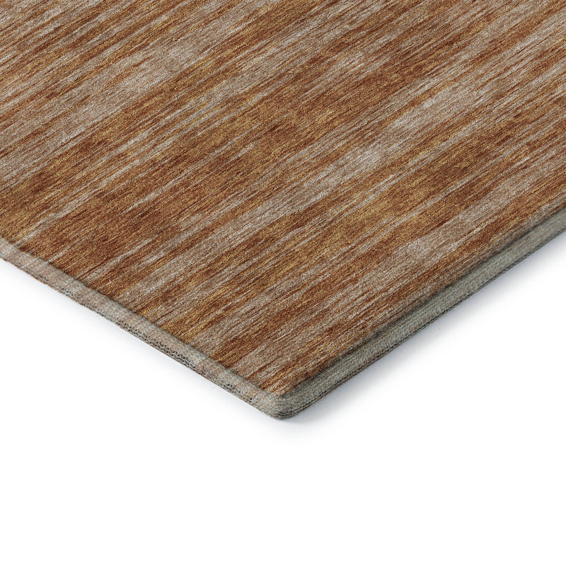 Premium Machine Washable Prisco Copper Rug, Rectangle 2'6" x 3'10"
