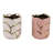 Storage Containers Ceramic And Stoneware Textured Boho Design Decorative Use Set Of 2 - 5" Ivory, Pink, Gold
