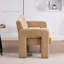 Fauteuil nordique moderne en chenille jaune avec accoudoirs doubles pour balcon de chambre à coucher et de salon