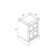 Choe 2 Drawer Compact Bedside Cabinet, Bedside Table, End Table, Corona Design