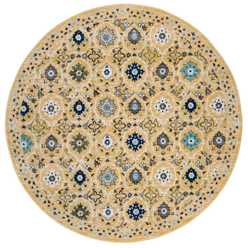 Osakis Performance Geometric Rug, Round 6'7"