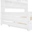 Lit de jour double en bois avec lit gigogne simple, tablette - armoire moderne et taille Design, blanc-1818752180-1818752187-1818752182