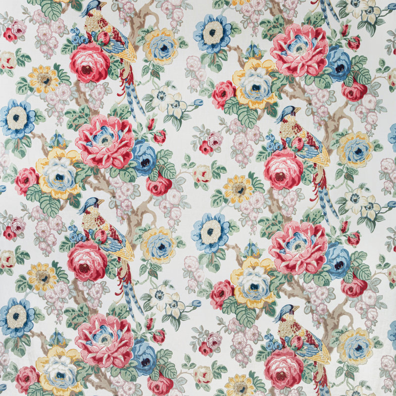 Avondale Print Fabric, Rose/Gold