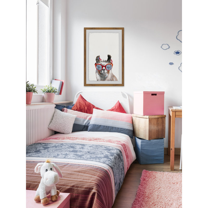 Llama Icon - Single Picture Frame Painting, 46cm H x 30cm W
