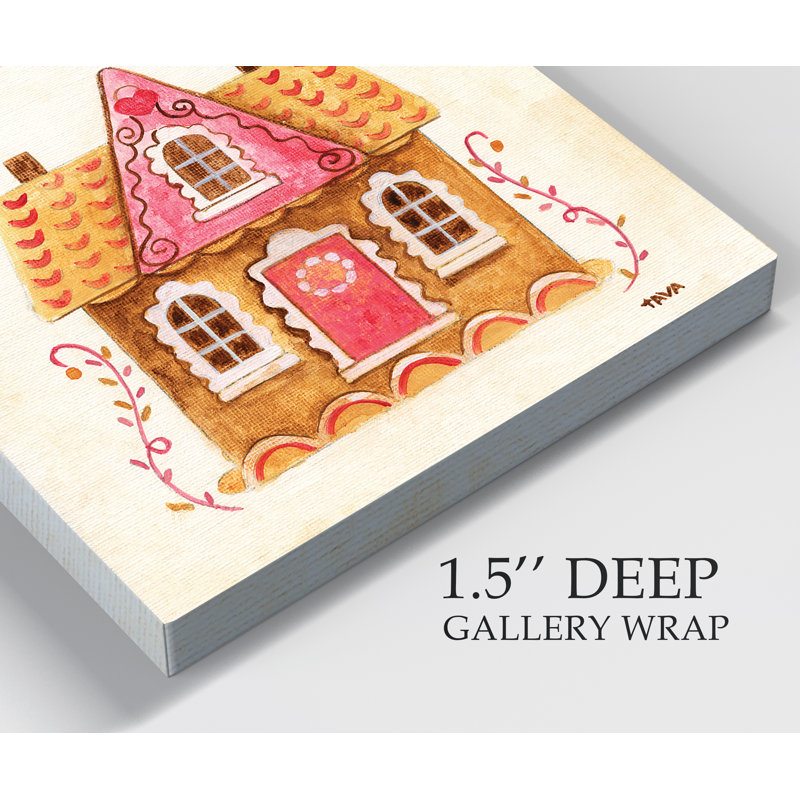 " Gingerbread House Iv ", 16" H x 16" W x 1" D