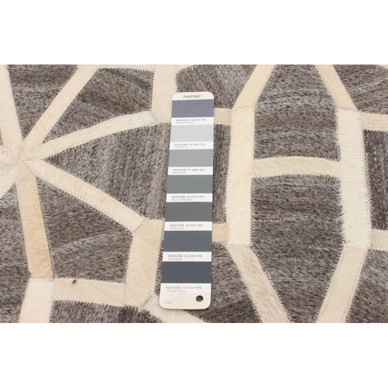 Cowhide Geometric Indoor Rug