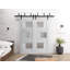 Portes coulissantes de placard de style grange avec verre dépoli Sete 6933 Blanc nordique, rails robustes de 2 m, quincaillerie, portes de placard de chambre en bois massif - 183 x 213 cm (2 x 91 x 213 cm)-87388829-87388835