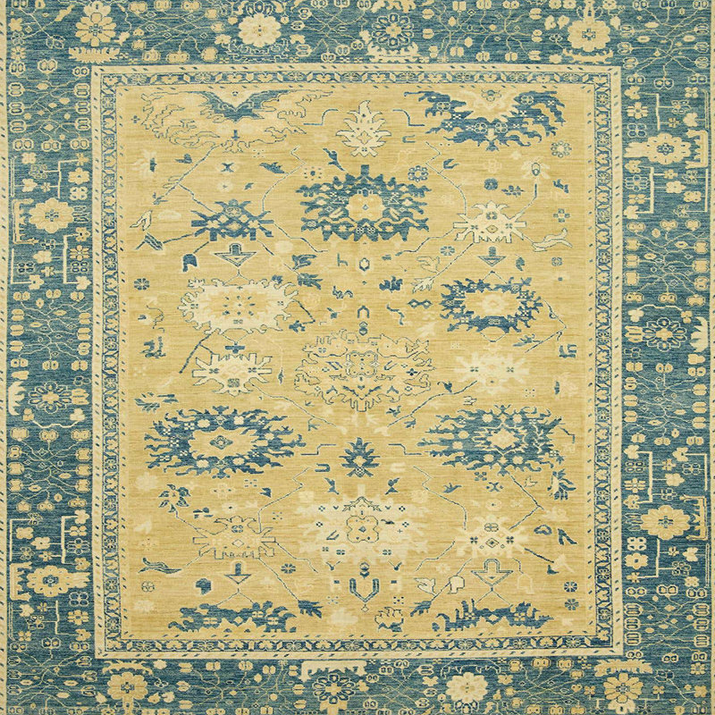 Tapis décoratif multicolore à motif abstrait, Carré 8 pi