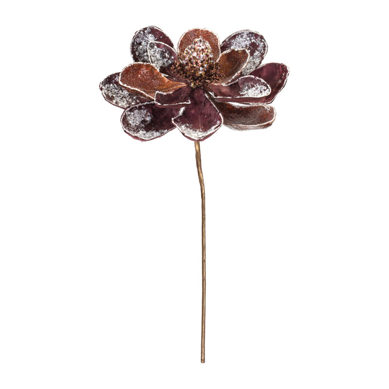 Tige de fleur de magnolia scintillante (ensemble de 2)