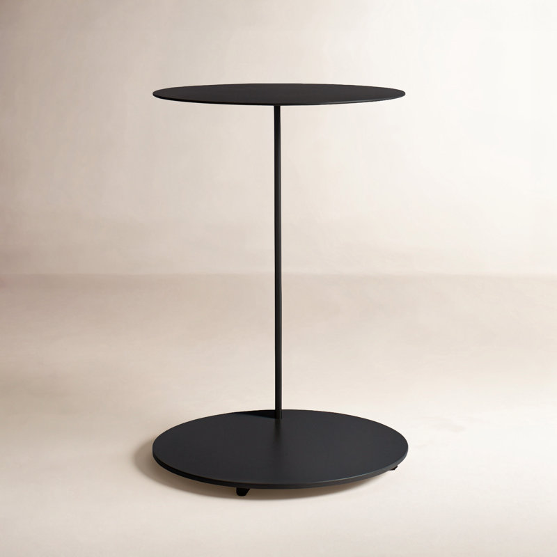 Note Steel Top End Table, Black, 25" H x 16" W x 16" D