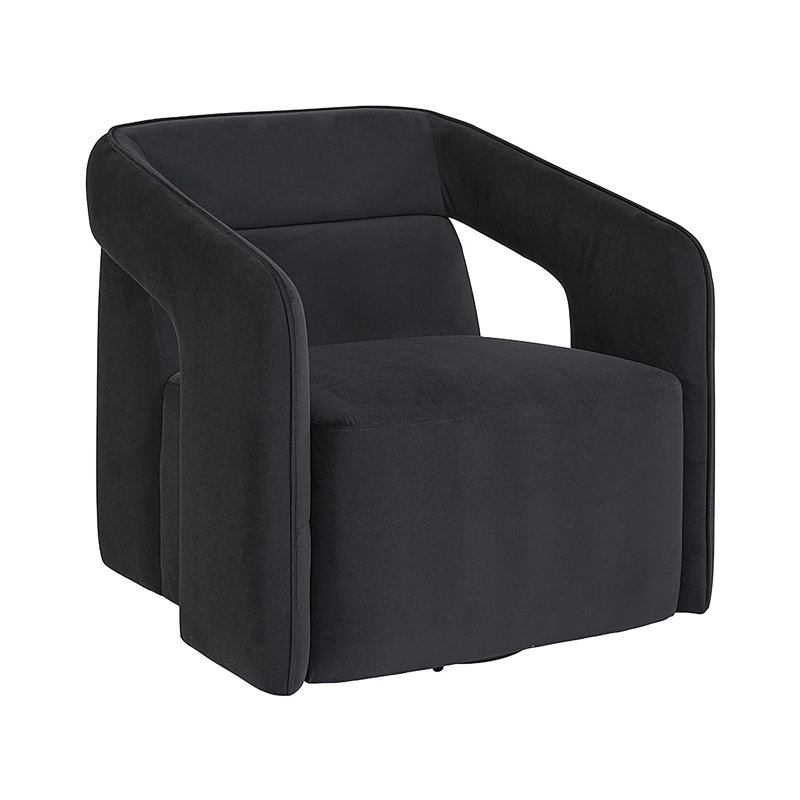 Repose-pieds carré 39,5 po, Velours noir