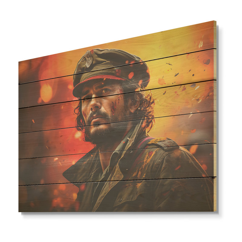 «Cuba Che Guevara Impression - Cuba paysage, art mural sur bois de pin naturel, H 10 po x l 20 po