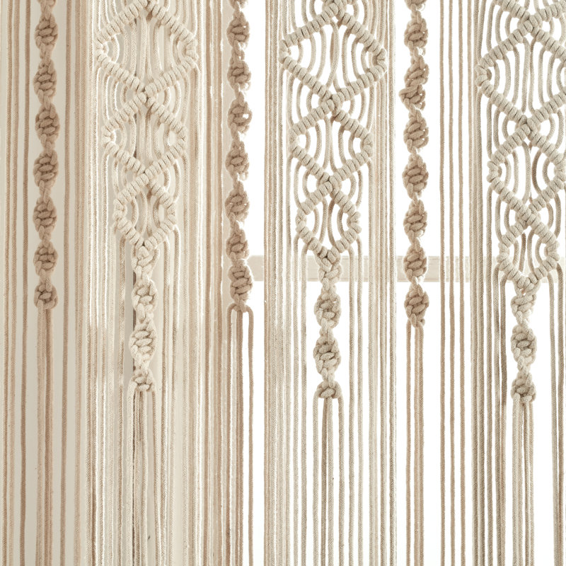 Rideau simple en coton texturé Lush Decor, Neutre
