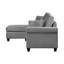 Canapé modulaire réversible moderne 1Pc avec 2 coussins rembourrés en tissu de velours-2091668135