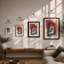 Mediterranean Courtyard Boho - Framed Print-1330465821-1330465808