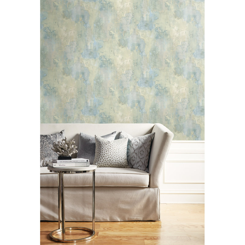 Rouleau de papier peint L 33 pi x l 20,5 po Alyson, Bleu / Brun