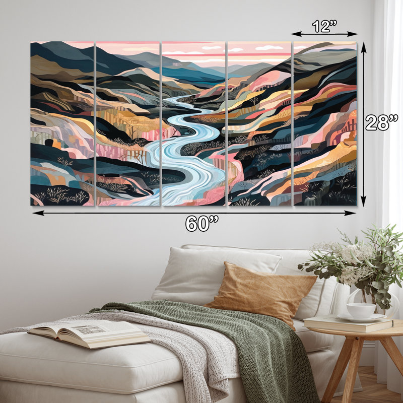 Ensemble de 5 décorations murales en métal