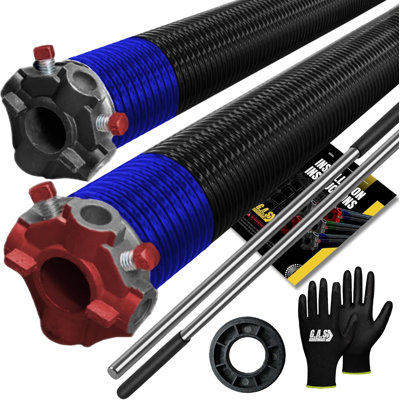 Garage Door Torsion Springs with 1" Bushing, Gloves and Bars  (262x 1.75 x 36)