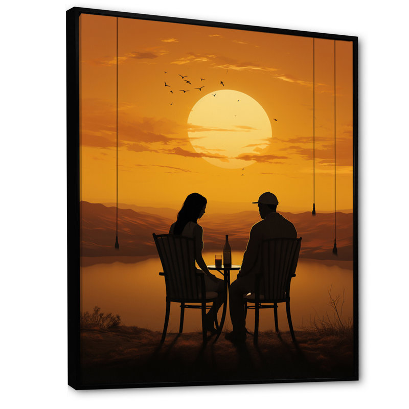 Lenoris, musique jaune, harmonie acoustique chaude, H 32 po x l 24 po x P 1 po, Cadre flottant noir