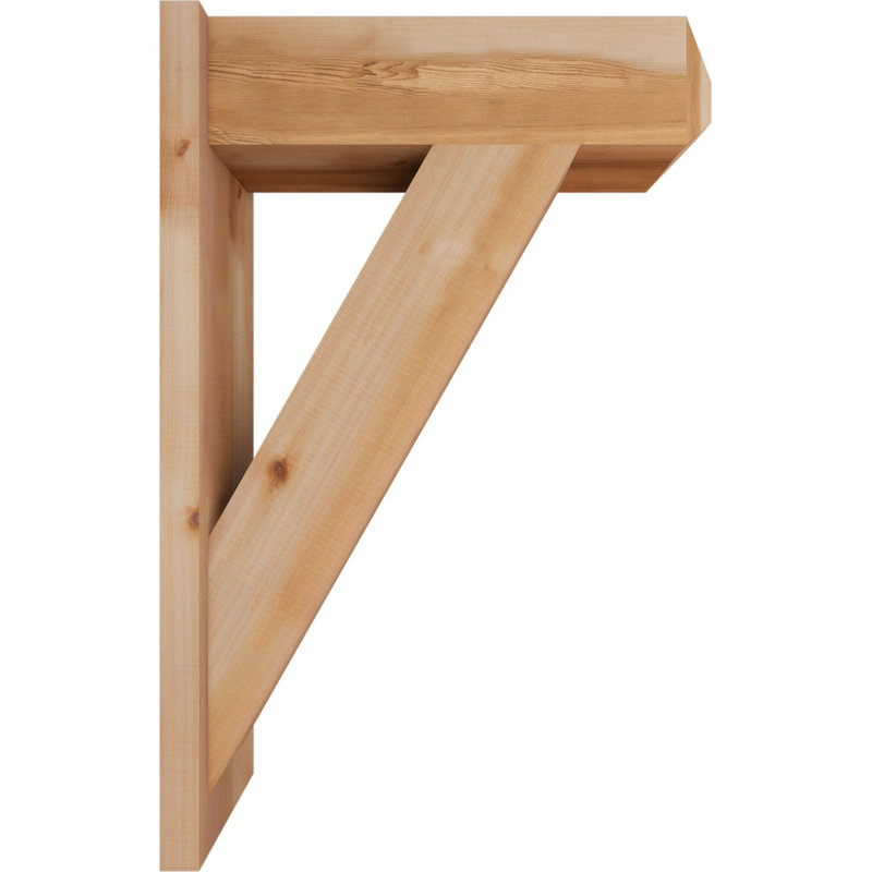 Artisan traditionnel en bois rustique, P 24 po x H 36 po, Cèdre rouge occidental l 7 1/2 po (lisse)