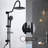 10" Rainfall & Handheld Showerhead Shower System With Matte Black Slide Globule Head And Gathering