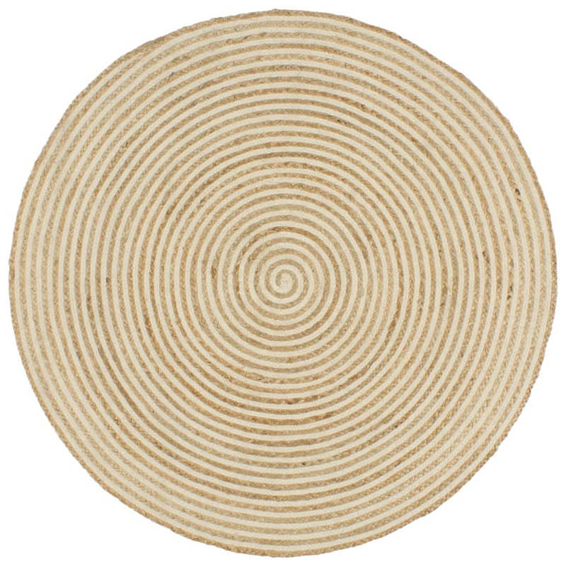 Round Mclea Solid Colour Hand Woven 150cm X 150cm Area Rug, Round 90 cm