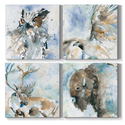 Renditions Gallery - 4 Piece Picture Frame Print Set on Canvas