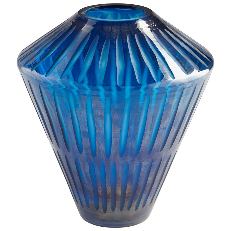 Toreen Glass Table Vase, 11.25" H x 10" W x 10" D