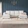 Biaggio Linen Blend Sectional with 2 Ottomans,Sectional Couch