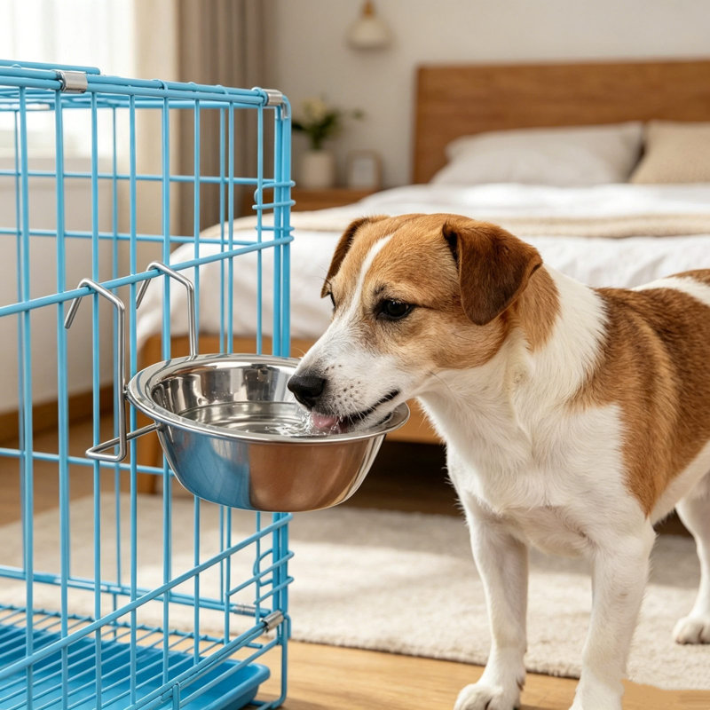 Ensemble de bols suspendus en acier inoxydable pour animaux 3 pièces, M