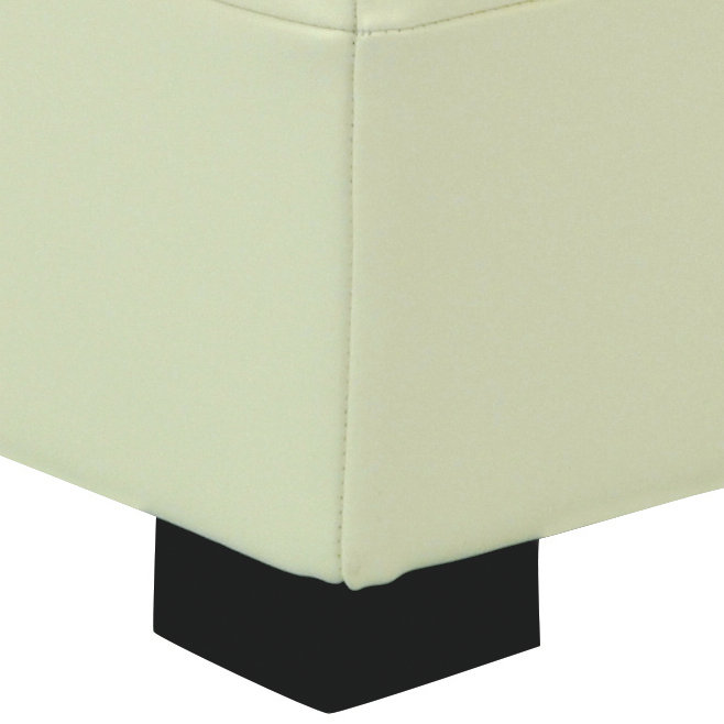 Faux Leather Ottoman