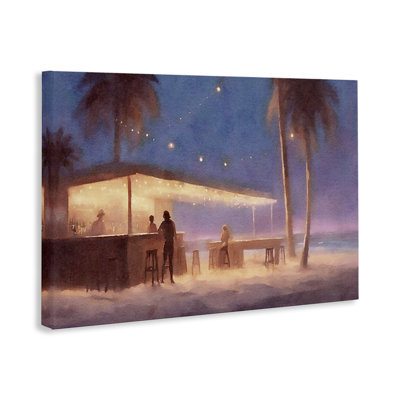  Art mural sur toile "Evening Beach Bar" par Noah Bay