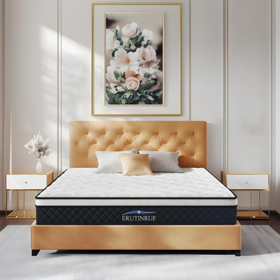 Matelas hybride 10 po / 12 po en mousse à mémoire de forme moyenne avec ressorts ensachés individuellement