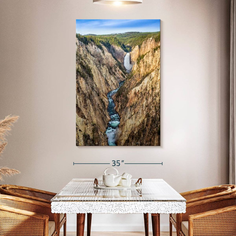 Alvord Yellowstone River Grand Canyon, H 51 po x l 34 po