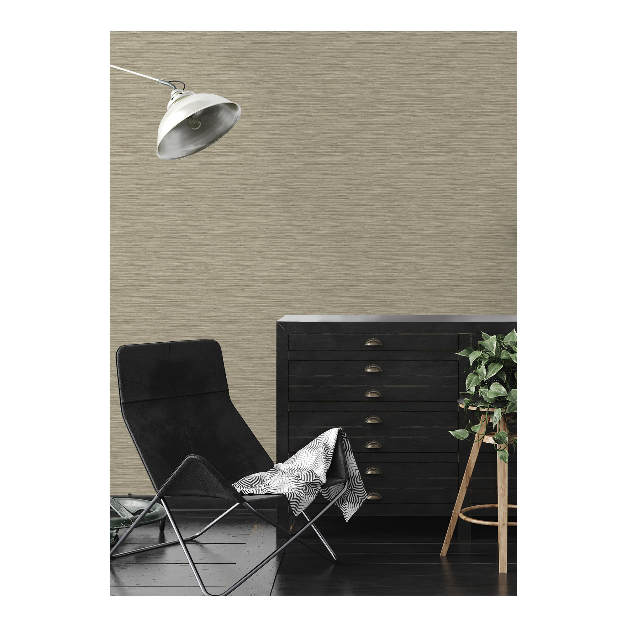 Harwell 27' L x 27" W Wallpaper Roll, Light Brown