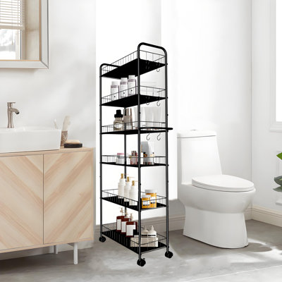 10 In 6 Tier Slim Storage Cart With Wheels by 17 Stories