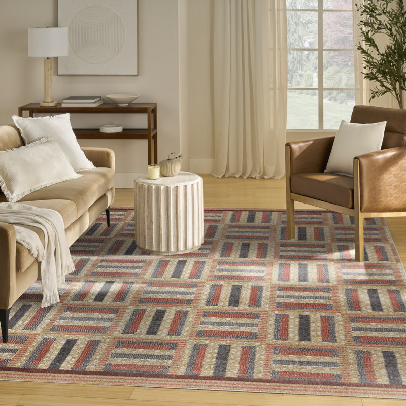 Rassow Multicolor Modern Indoor Rug, Rectangle 8' x 10'