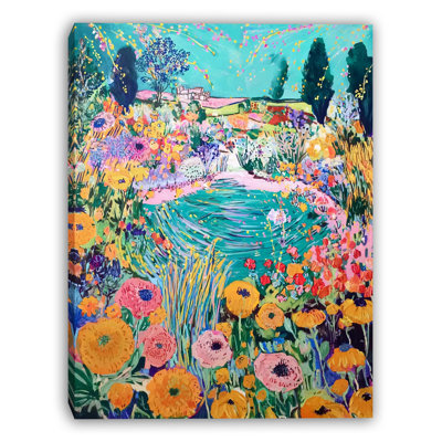 «Blossom Path Retreat», art mural sur toile tendue