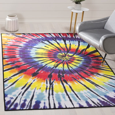 Tapis abstrait lavable à la machine Dean Performance