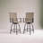 Swivel Upholstered Counter Stool with Metal Frame