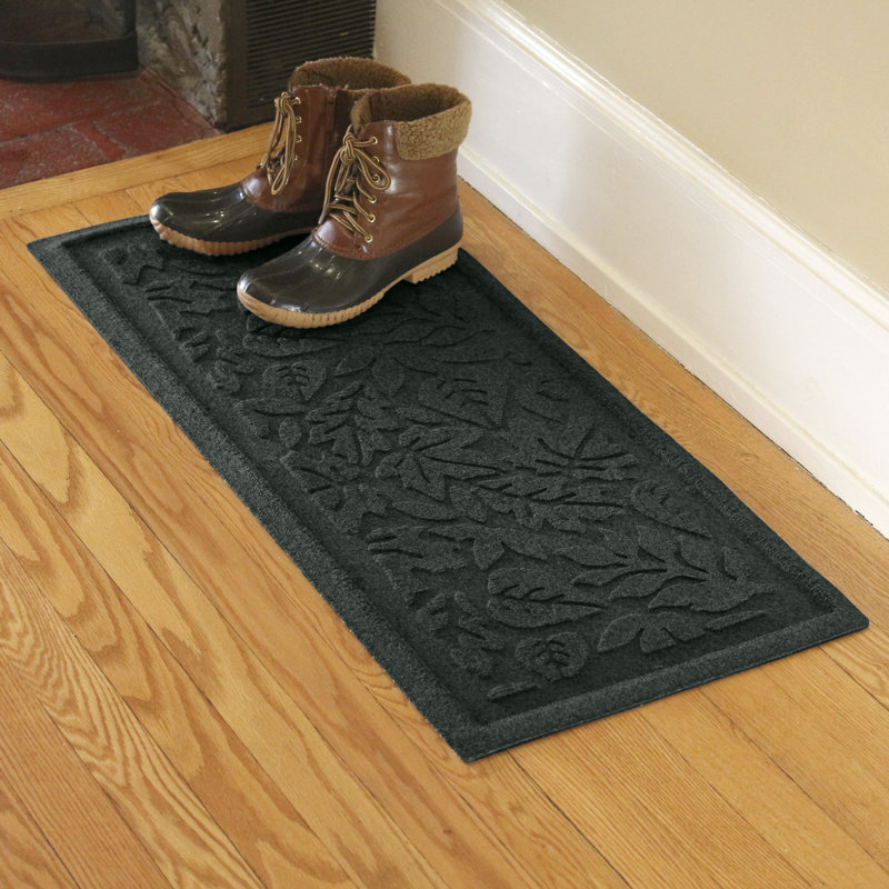 WaterHog® Fall Day 15 in. x 36 in. Indoor Outdoor Boot Tray, Evergreen
